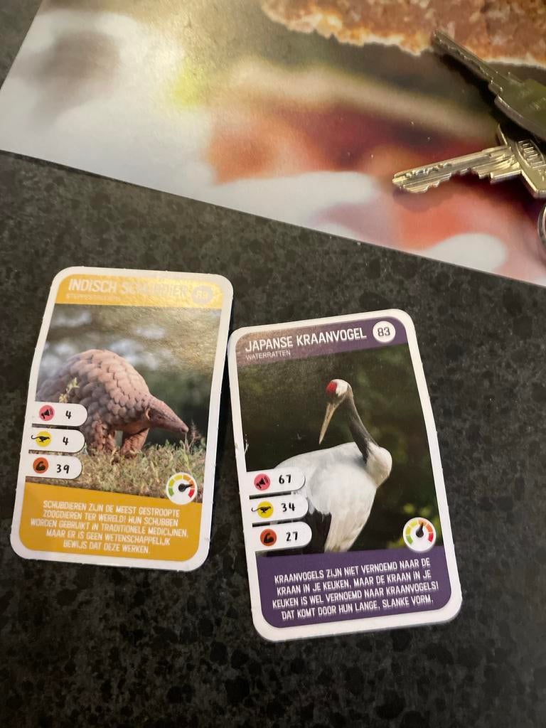 Indisch Schubbendier & Japanse Kraanvogel kaarten, Ophalen of Verzenden, Zo goed als nieuw, Wild dier, Overige typen