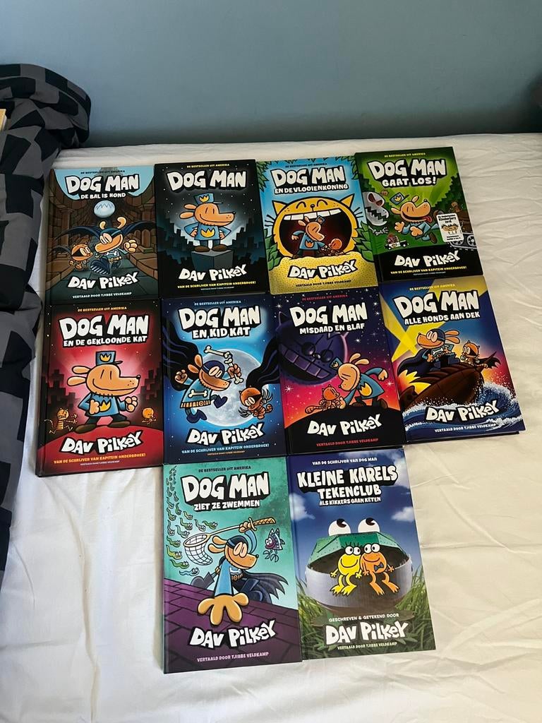 Dog Man boekenset 1-11 (excl. 6 en 10)+ extra boek, Ophalen of Verzenden, Gelezen, Dav Pilkey, Fictie