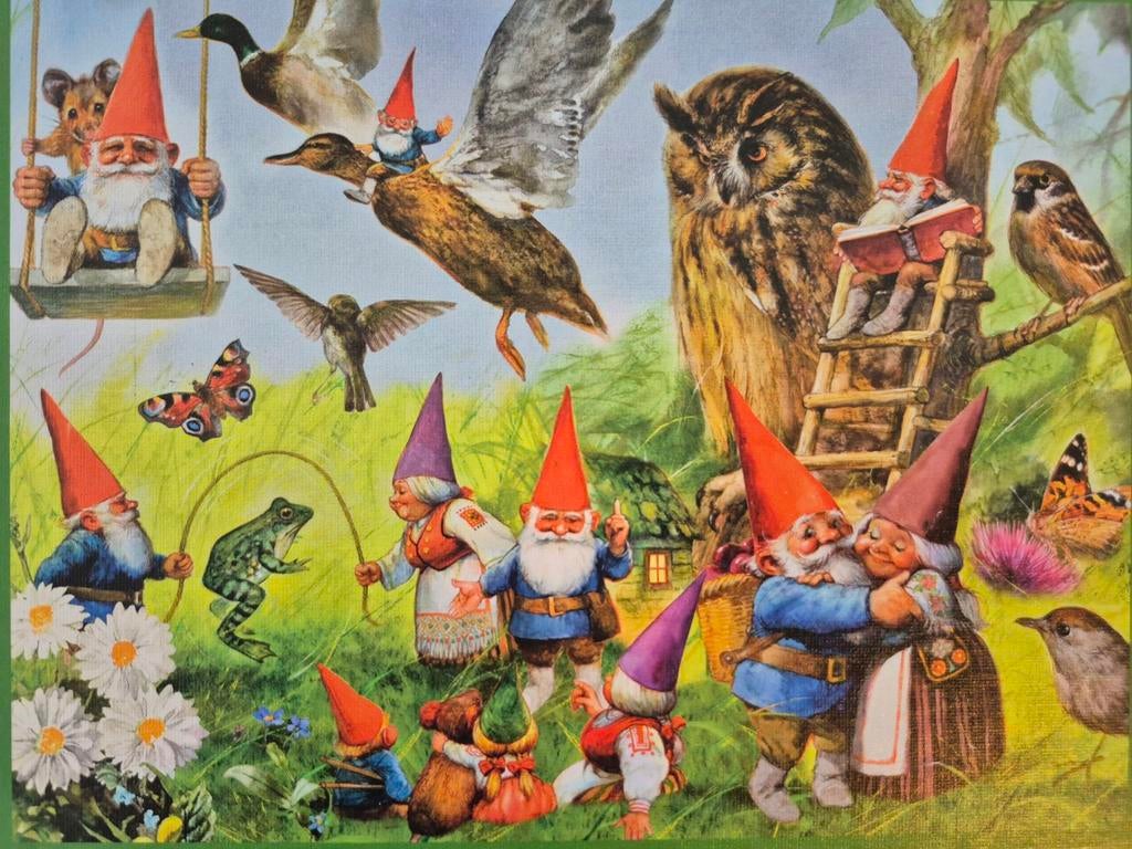 Leuke Jumbo puzzel 950 stukjes Rien Poortvliet, Ophalen of Verzenden, 500 t/m 1500 stukjes, Zo goed als nieuw, Legpuzzel