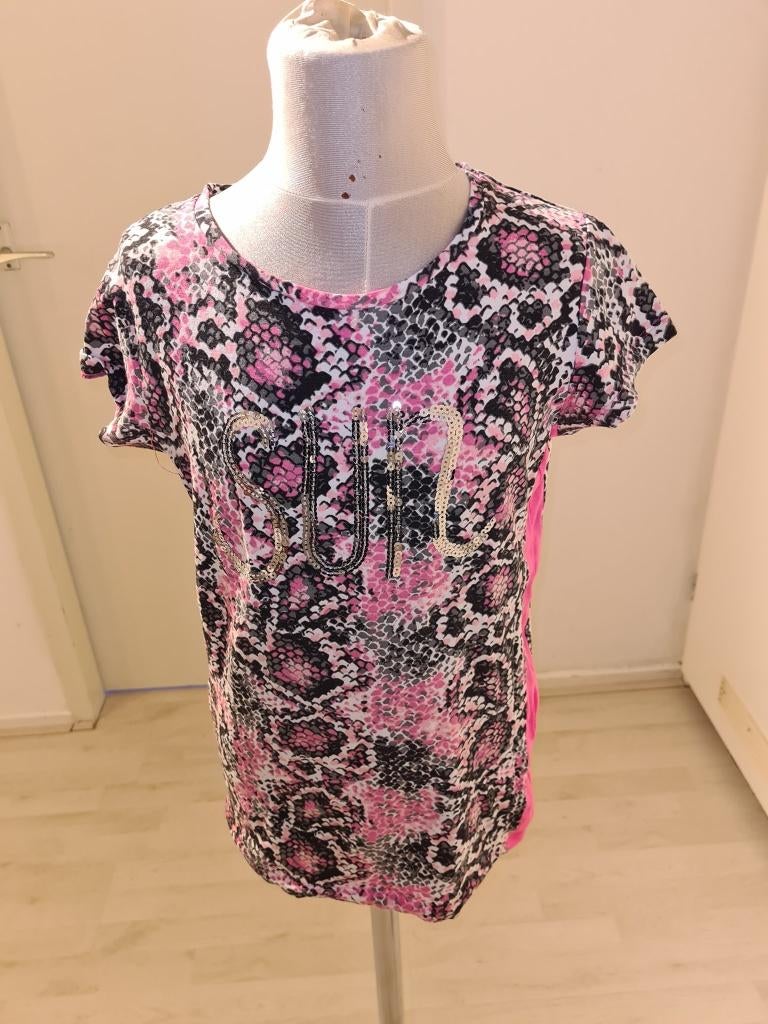 mooi roze shirt maat 164   -k5, Ophalen of Verzenden, Gebruikt, Meisje, Shirt of Longsleeve