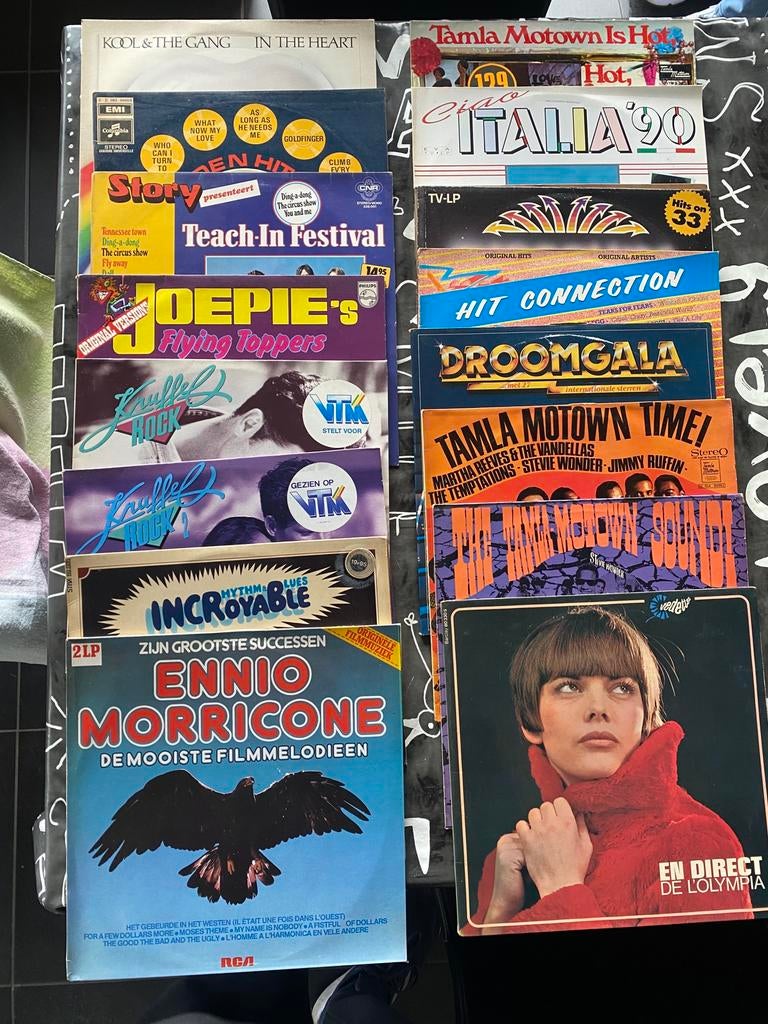 15 Vinyl LP’s ( links boven Cool&Gang is al weg), Ophalen, Zo goed als nieuw, 12 inch