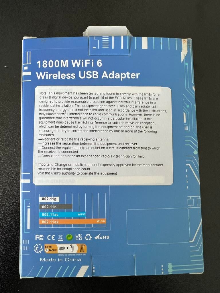 Wifi 6 USB Adapter - Snelle Draadloze Verbinding, Ophalen of Verzenden, Nieuw