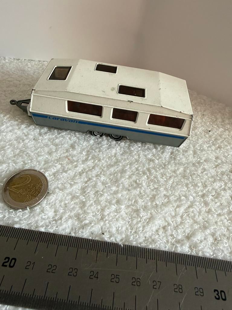 Vintage Siku 2518 Caravan Schaalmodel Jaren '70 West-Duitsla, Overige merken, Gebruikt, 1:50 of kleiner, Overige typen