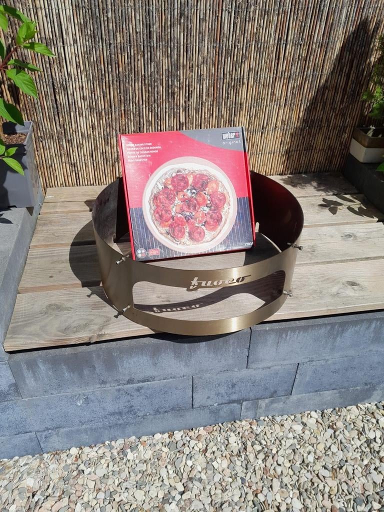 Fuoco Pizza Ovenring en Weber Pizzasteen, Ophalen of Verzenden, Nieuw, Weber