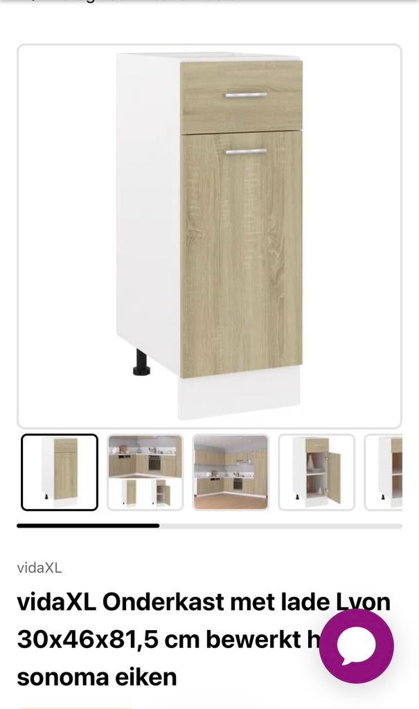 Keukenkastje 30x46x81,5, Ophalen, Zo goed als nieuw