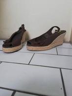 sleehakken wedges maat 41, Ophalen of Verzenden, Zo goed als nieuw, Zwart, Sandalen of Muiltjes