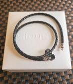 Originele Pandora Zwart Leren Armband, Ophalen of Verzenden, Zo goed als nieuw, Zwart, Leer