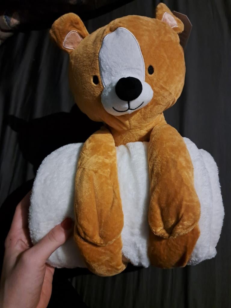 HEMA Plaid (150x130 cm) met Knuffel Beer - Nieuw, Hema, Beer, Nieuw, Ophalen of Verzenden