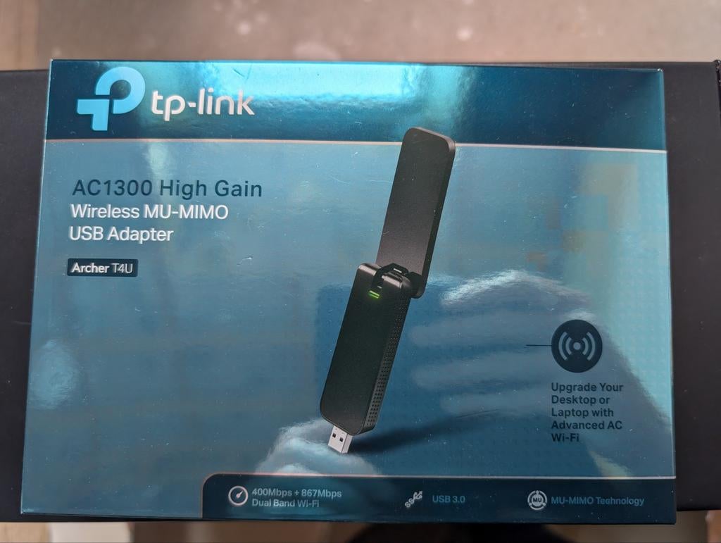 TP-Link Archer T4U AC1300 USB Wifi Adapter Dual Band, Computers en Software, Netwerkkaarten, Ophalen of Verzenden, Nieuw, Extern