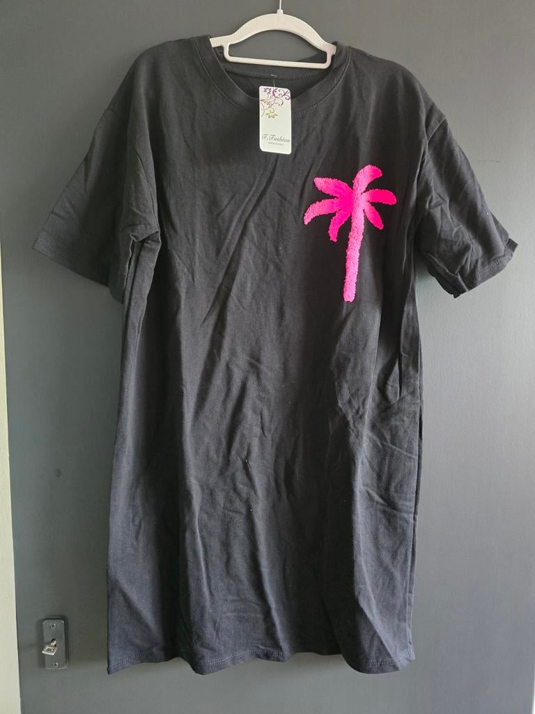 Nieuwe jurk zwart neon roze 40 42 44, Kleding | Dames, Jurken, Zwart, Maat 42/44 (L), Nieuw, Ophalen of Verzenden