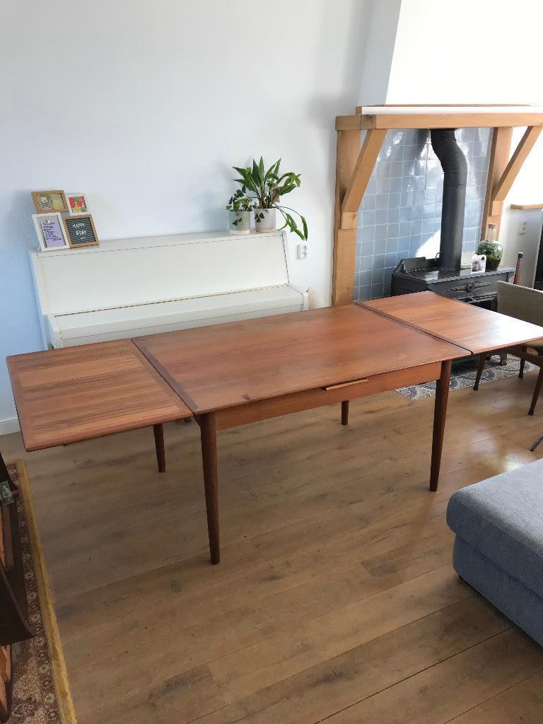 Moller Mobler tafel eettafel Deens design vintage teak, Antiek en Kunst, Antiek | Meubels | Tafels, Ophalen of Verzenden