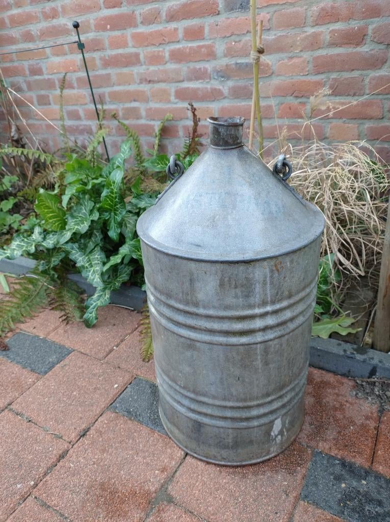 Oud zinken vat met inhoud van 30 liter, Tuin en Terras, Ophalen