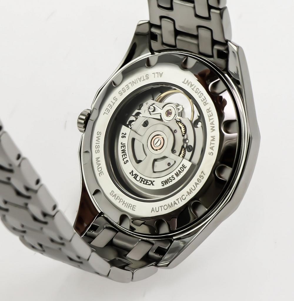 Swiss made horloge, rvs, nieuw en ongedragen, saffier, Sieraden, Tassen en Uiterlijk, Horloges | Heren, Ophalen of Verzenden, Zo goed als nieuw