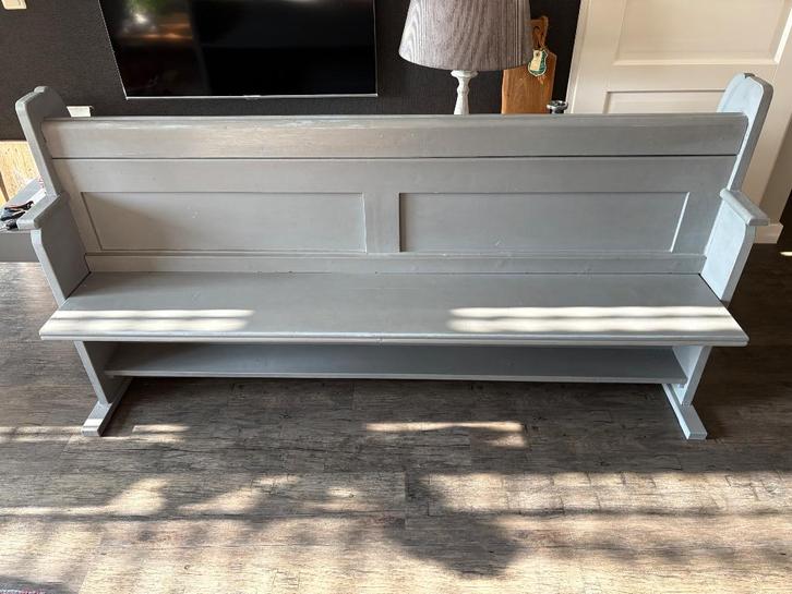 Mooie antieke kerkbank voor in hal, keuken of woonkamer, Huis en Inrichting, Banken | Bankstellen, Zo goed als nieuw, Rechte bank