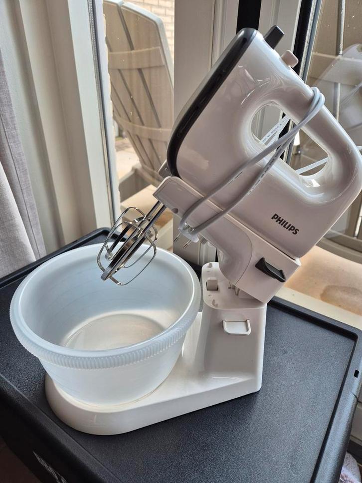 Philips Mixer met Draaiende Kom - Wit, Witgoed en Apparatuur, Keukenmixers, Zo goed als nieuw, 2 tot 3 liter, 3 snelheden of meer