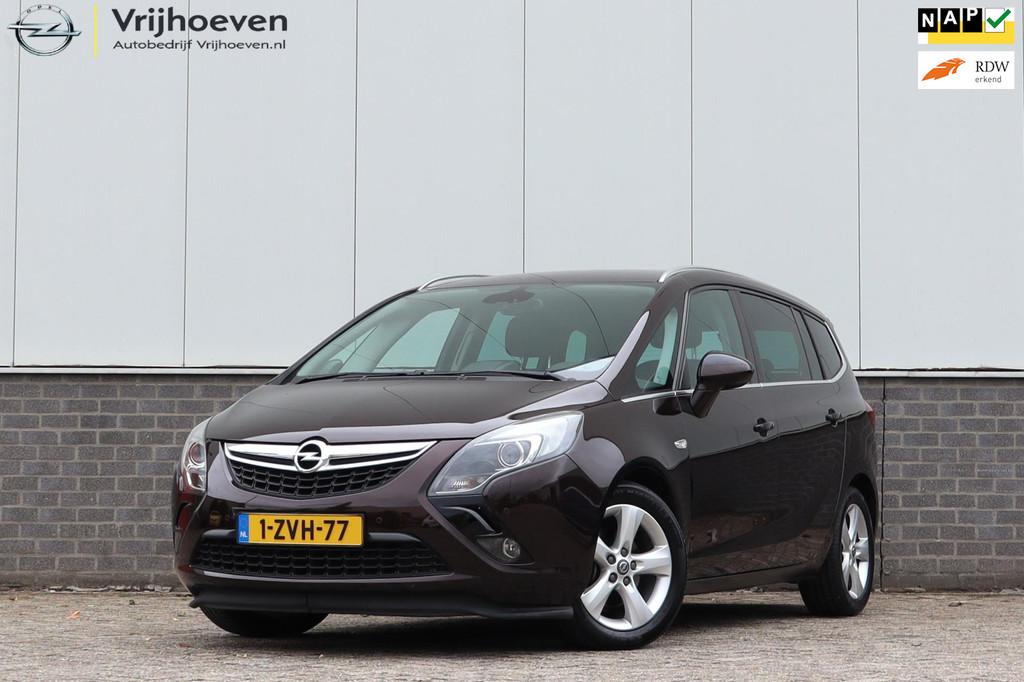 Opel Zafira Tourer 1.4 T Cosmo Trekhaak 2e eig NL Auto, Voorwielaandrijving, Euro 5, Stof, Gebruikt