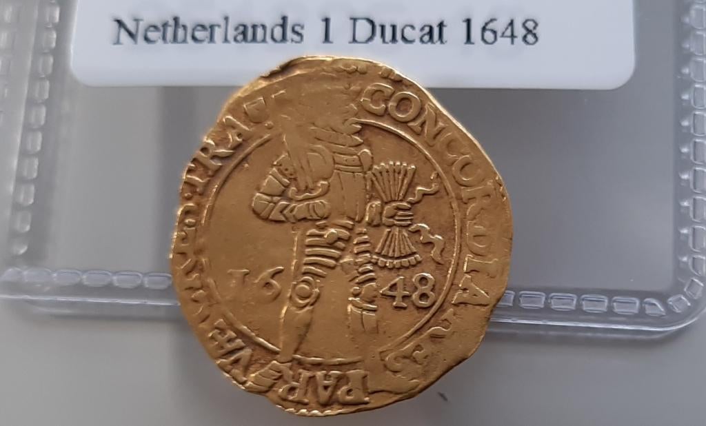 Nederland, Utrecht Dukaat 1648 Goud, Ophalen of Verzenden, Vóór koninkrijk, Overige waardes, Goud