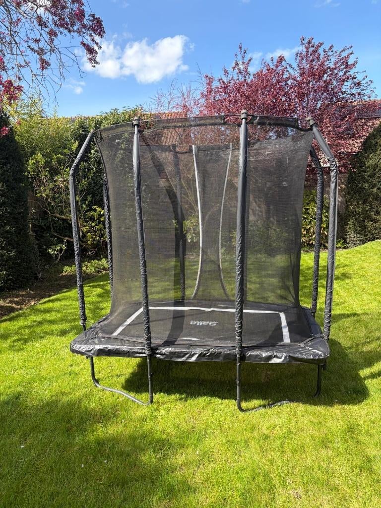 SALTA Premium Black 153x214 trampoline met veiligheidsnet, Ophalen, Gebruikt