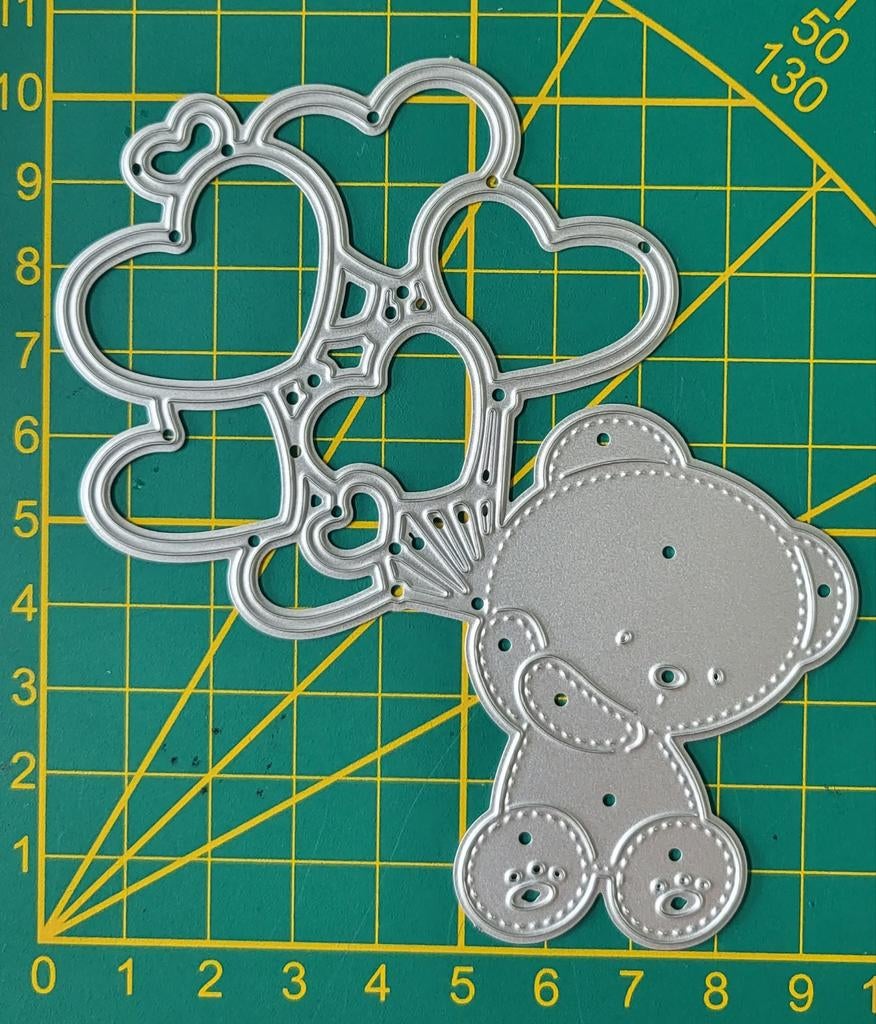 Snijmal beertje met ballonnen, Ophalen of Verzenden, Nieuw, Overige thema's, Pons of Mal