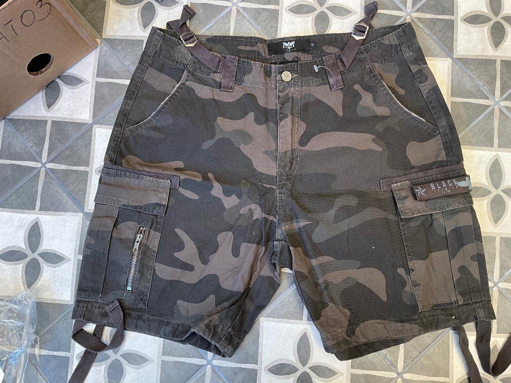 Camouflage korte broek van Black Premium by EMP Maat 31, Kleding | Dames, Broeken en Pantalons, Maat 38/40 (M), Zwart, Ophalen of Verzenden