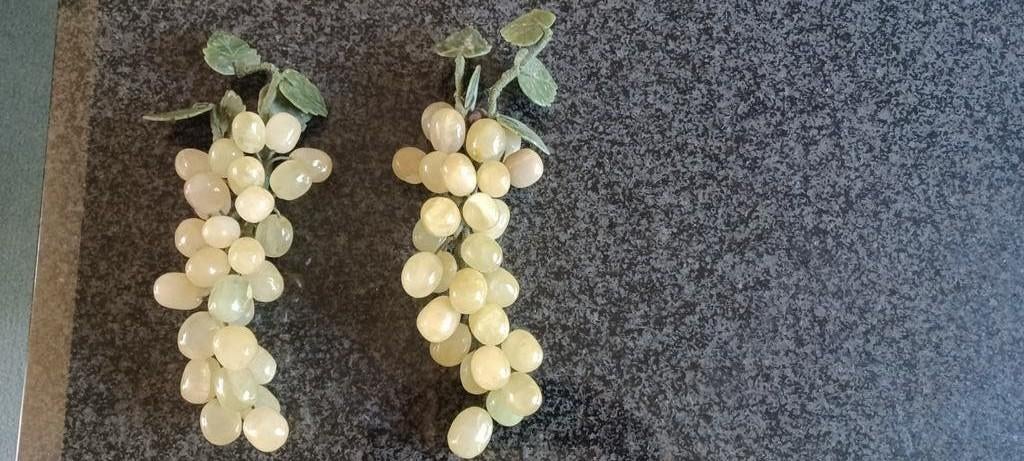 2 druiven trossen van onyx-jade, Ophalen of Verzenden