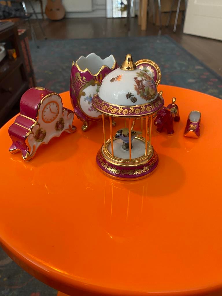 Limoges France Vogelkooi, Ophalen of Verzenden