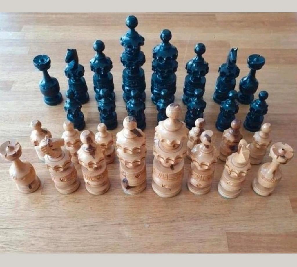 Vintage schaakstukken uit Mexico, Een of twee spelers, Ophalen of Verzenden, Zo goed als nieuw