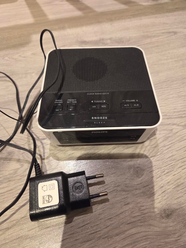 Philips Wekker Radio AJ3115/12 - Wit, Ophalen, Gebruikt, Digitaal
