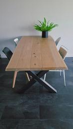 Aan tafelll!!! Mooie stevige 6 persoons Eiken eettafel, Huis en Inrichting, Tafels | Eettafels, Ophalen, Eikenhout, 50 tot 100 cm