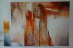 Abstract Schilderij van Wil Lof - Acryl op Paneel - 120 x 80, Ophalen