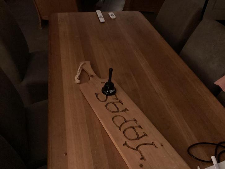 Zware eiken tafel of alleen blad, Huis en Inrichting, Tafels | Eettafels, Zo goed als nieuw, Ophalen