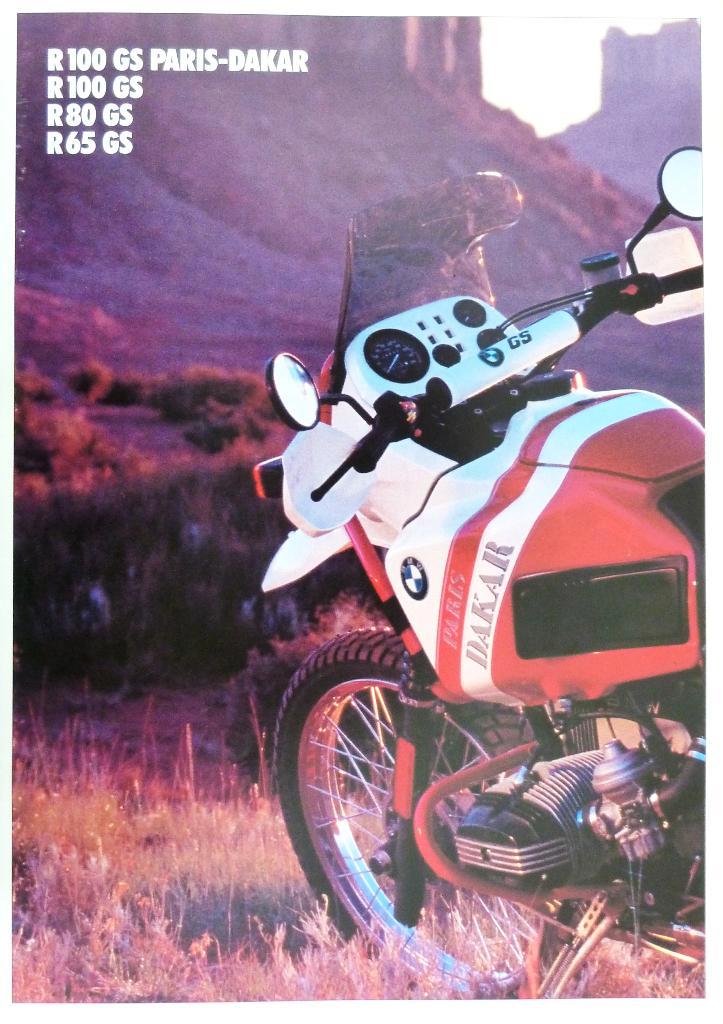 Folder BMW R100 GS Paris- Dakar/ R80 GS/ R65 GS 09/ 1989, Motoren, Handleidingen en Instructieboekjes, BMW, Ophalen of Verzenden