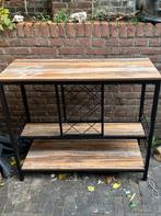 Cocktailbar/Kastje - Hout & Staal, Huis en Inrichting, Tafels | Sidetables, Ophalen, 50 tot 100 cm, Zo goed als nieuw, Industrieel