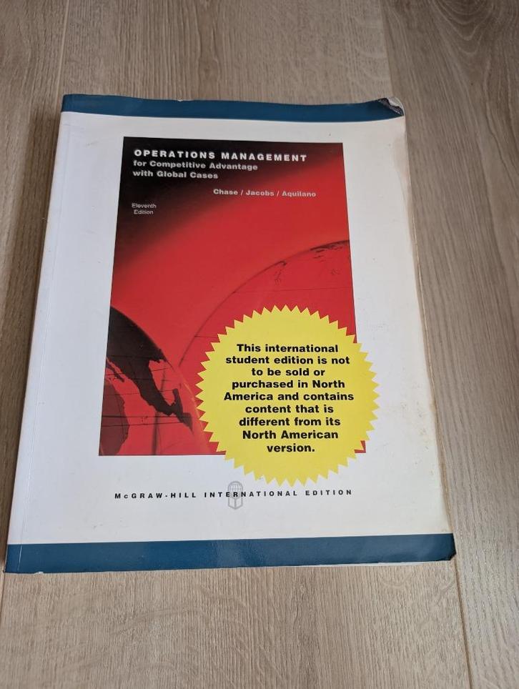 Operations Management for Competitive Advantage, Boeken, Economie, Management en Marketing, Gelezen, Management, Ophalen of Verzenden