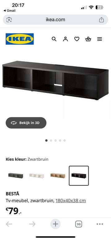 Besta tv meubel (zonder montage) beschikbaar voor biedingen