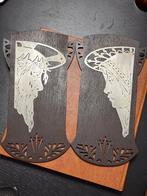 Art Nouveau religieuze wandplaten Pater Foster Ave Maria, Antiek en Kunst, Antiek | Religie, Ophalen of Verzenden