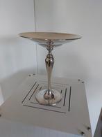 Oude grote  verzilverde schaal op voet - gemerkt, Ophalen of Verzenden, Gebruikt