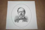 Antieke gravure - Portret Prof. P.J. Veth - 1879 !!, Antiek en Kunst, Ophalen of Verzenden