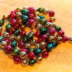 Vintage oude kerst glaskralen ketting gekleurd., Ophalen of Verzenden, Zo goed als nieuw