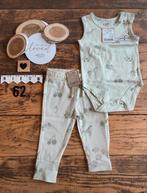 Baby boy wibra setje groen meegroei broekje romper maat 62, Ophalen of Verzenden, Nieuw, Jongetje, Setje