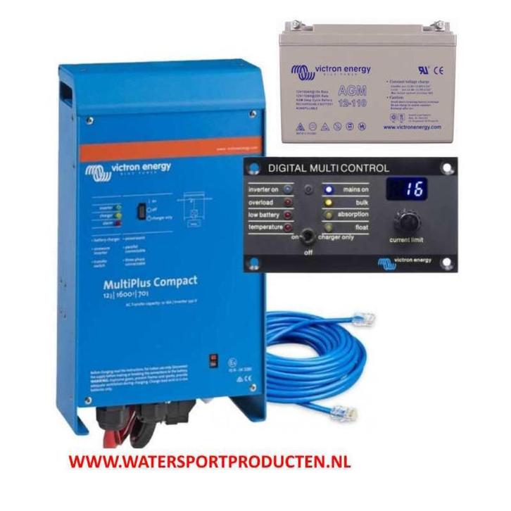 Victron MultiPlus 12/1200/50 pakket + AGM SUPER Cycle 100Ah, Watersport en Boten, Navigatiemiddelen en Scheepselektronica, Nieuw