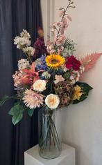 Groot vol boeket, plukboeket met zijden kunstbloemen, Ophalen of Verzenden, Zo goed als nieuw
