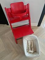 Rode stokke tripp trapp / trip trap + babyset en newborn, Ophalen of Verzenden, Gebruikt, Meegroeistoel, Stoelverkleiner