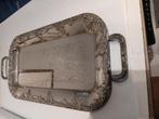 ZWAAR VERZILVERD DIENBLAD MET DRUIVENRANKEN CA.1940, Huis en Inrichting, Woonaccessoires | Dienbladen, Verzenden, Zo goed als nieuw
