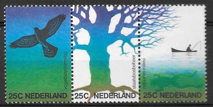 1974 * 1043-1045a * Natuur en milieu, strook van 3 {Pf73}, Postzegels en Munten, Postzegels | Nederland, Postfris, Na 1940, Ophalen of Verzenden