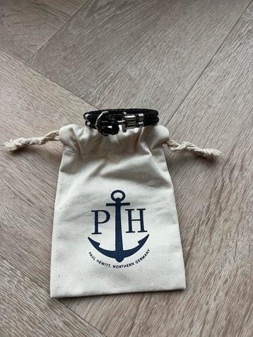 Paul Hewitt Armband Zwart/Staal beschikbaar voor biedingen