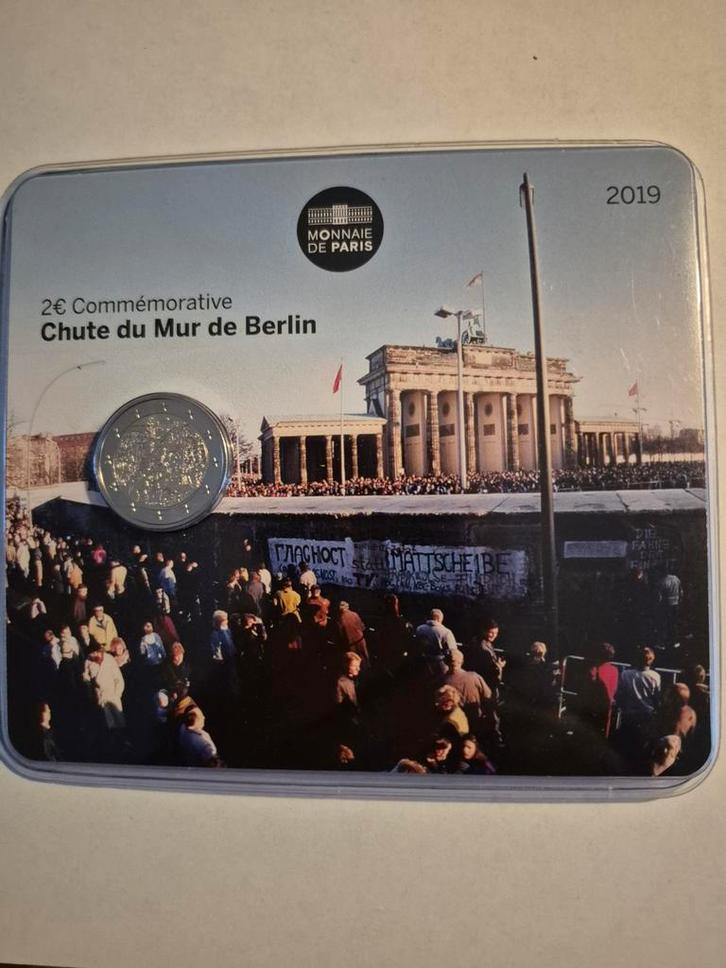 2 Euro Herdenkingsmunt Berlijnse Muur 2019, Postzegels en Munten, Munten | Europa | Euromunten, Losse munt, 2 euro, Frankrijk