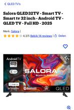 Salora QLED32TV - 32 inch Smart TV - Full HD, Ophalen, QLED, 50 Hz, Zo goed als nieuw