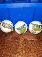 3 kerstballen met vogels, Ophalen of Verzenden, Zo goed als nieuw