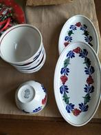 Boerenbont Vlees Schalen en Dessert Kommetjes, Gebruikt, Ophalen of Verzenden, Schaal of Schalen, Aardewerk